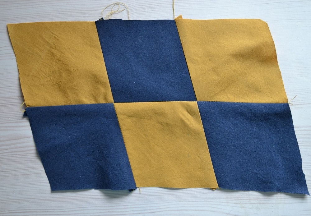 Patchwork on front side