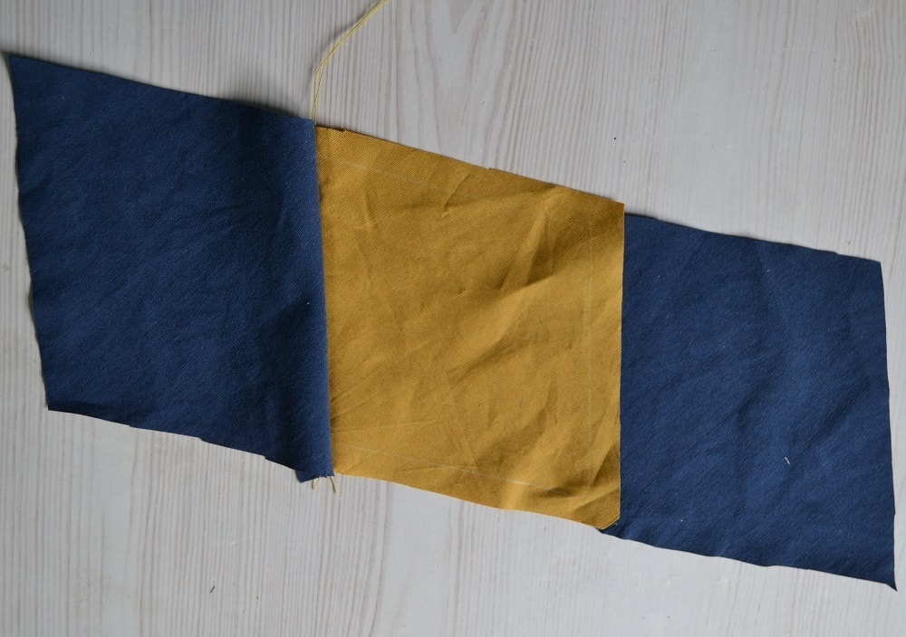 How to attach the third detail of patchwork