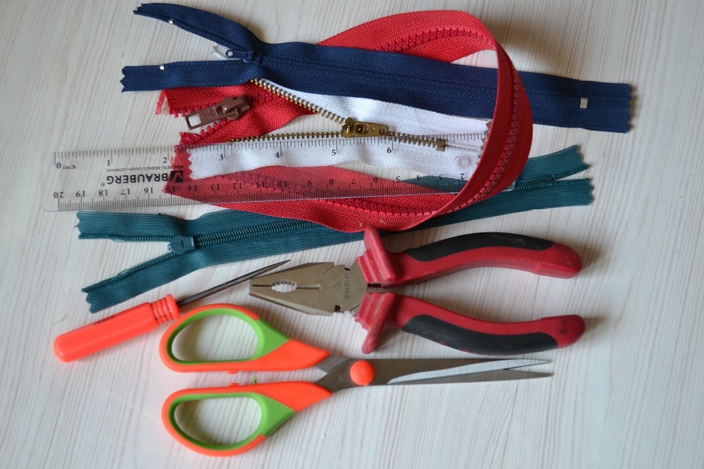Some main types of zippers