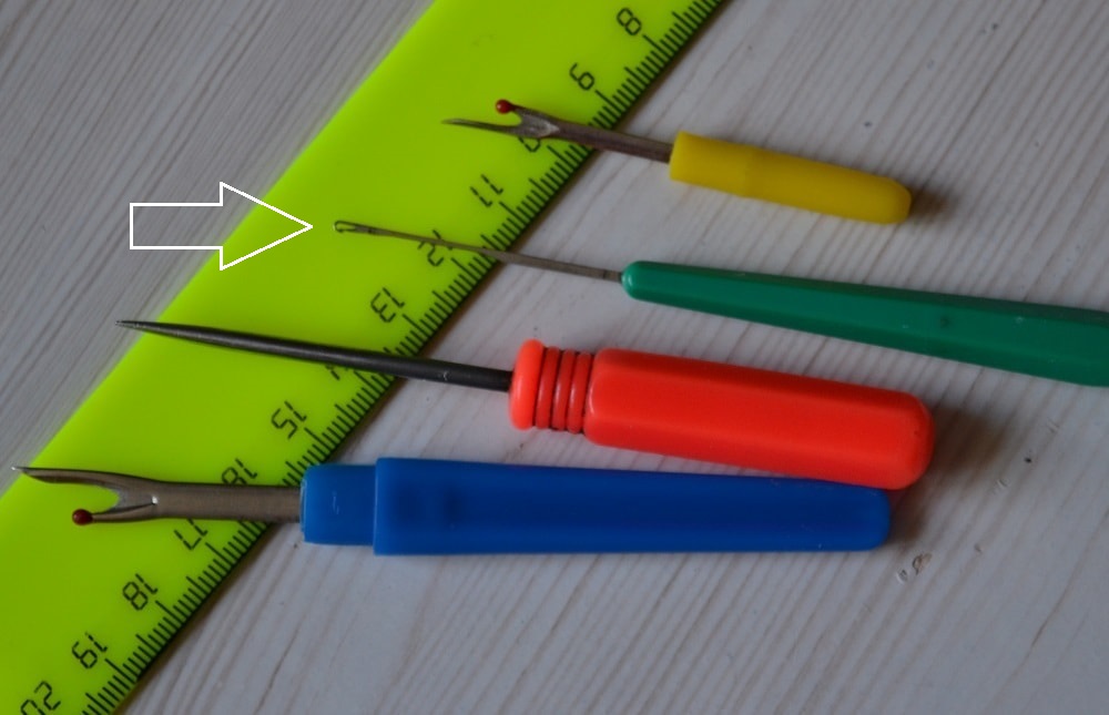 Seam ripper is used for cutting buttonholes