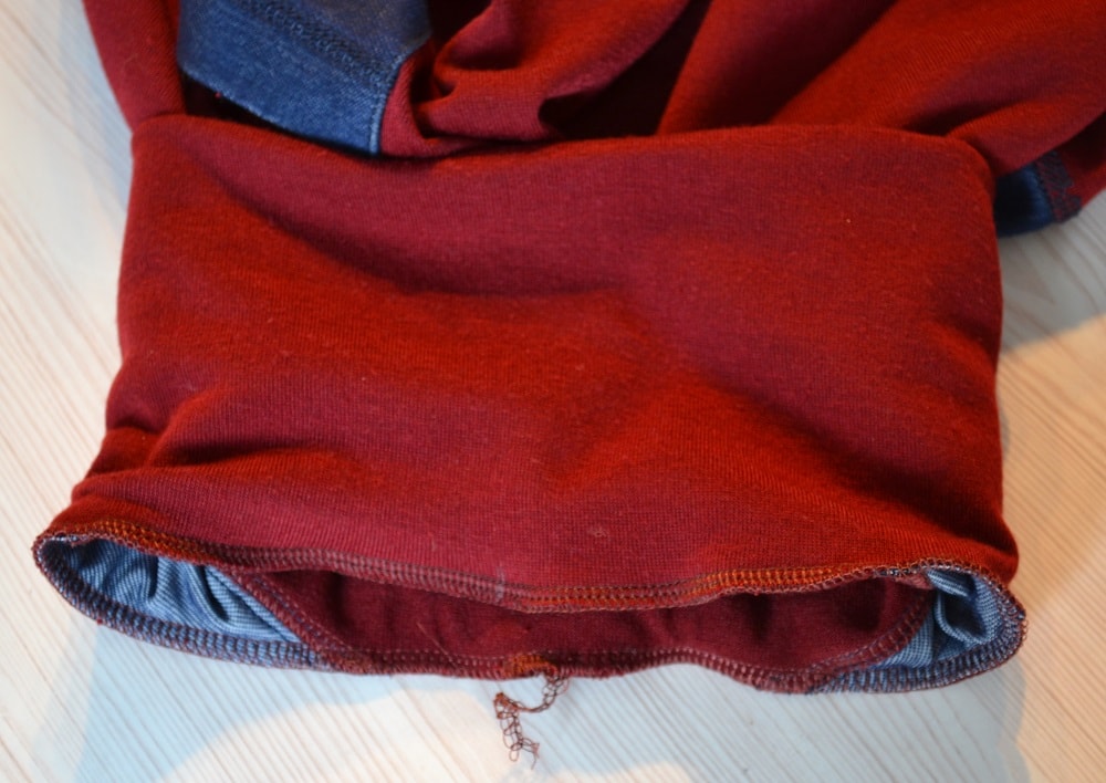 Threads of straight stitches may break