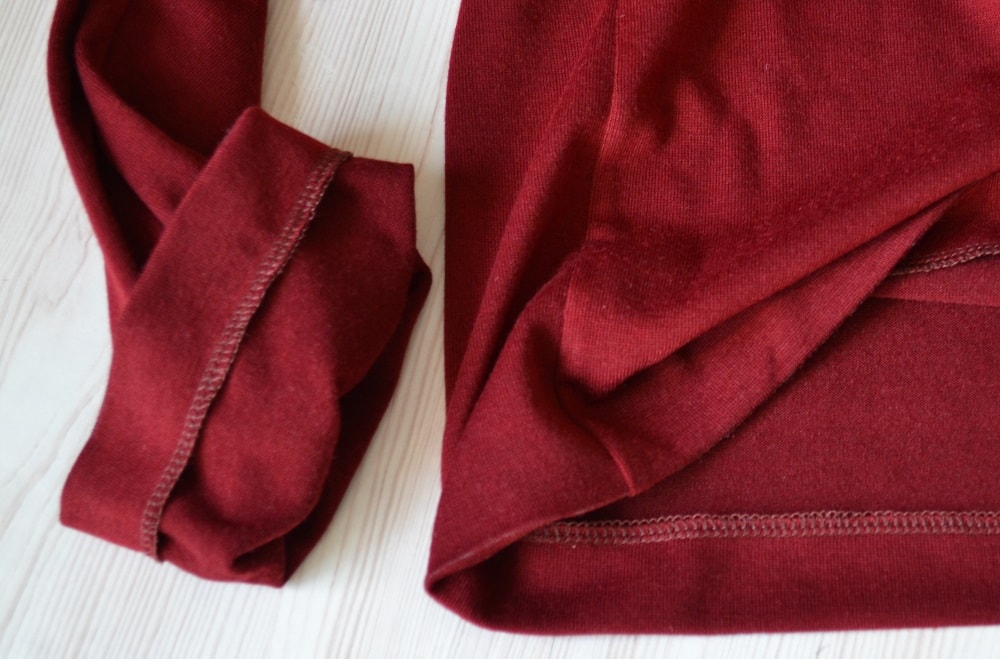 Last step of sewing your t-shirt