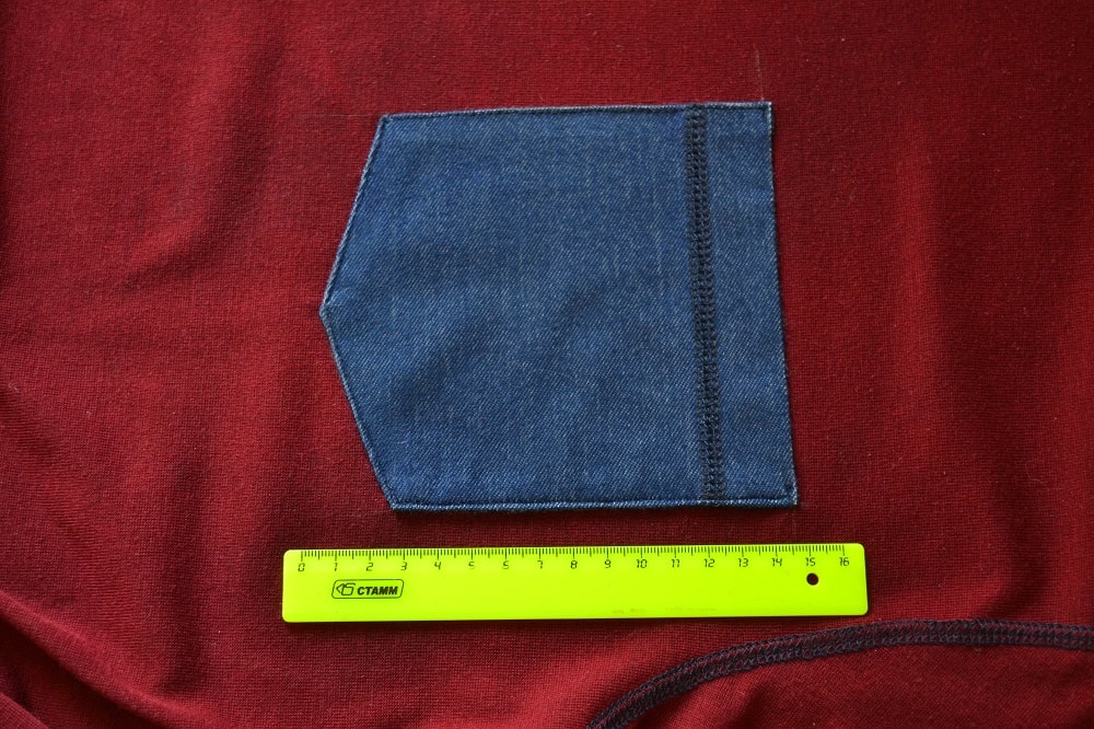 On this photo the pocket is made full