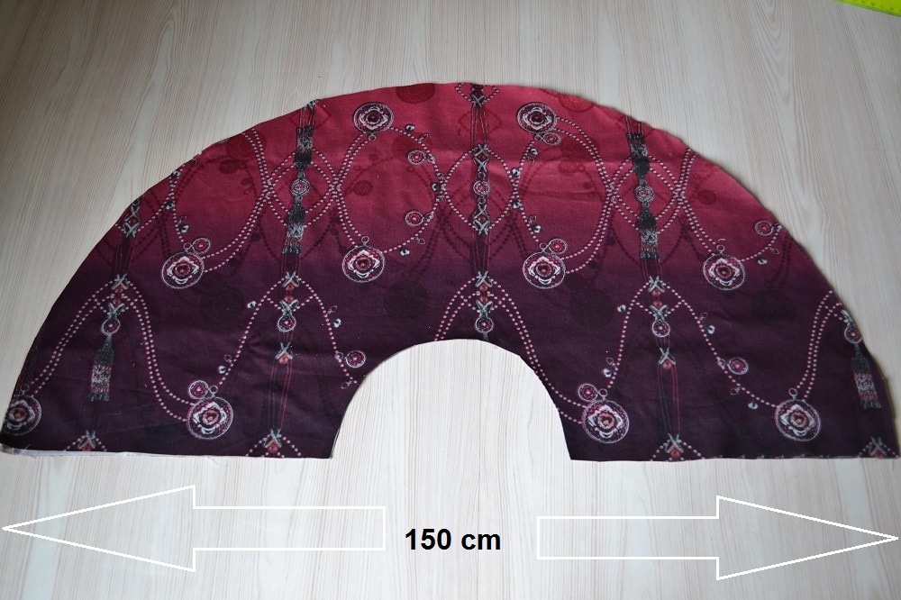 One part of circle skirt