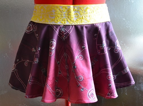 Girls circle skirt with elastic band