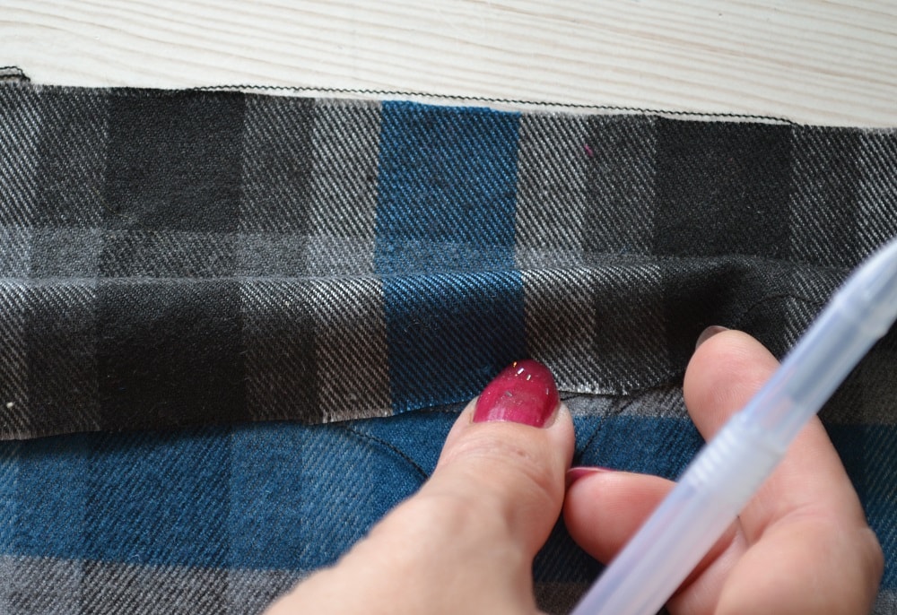 The cells of tartan fabric