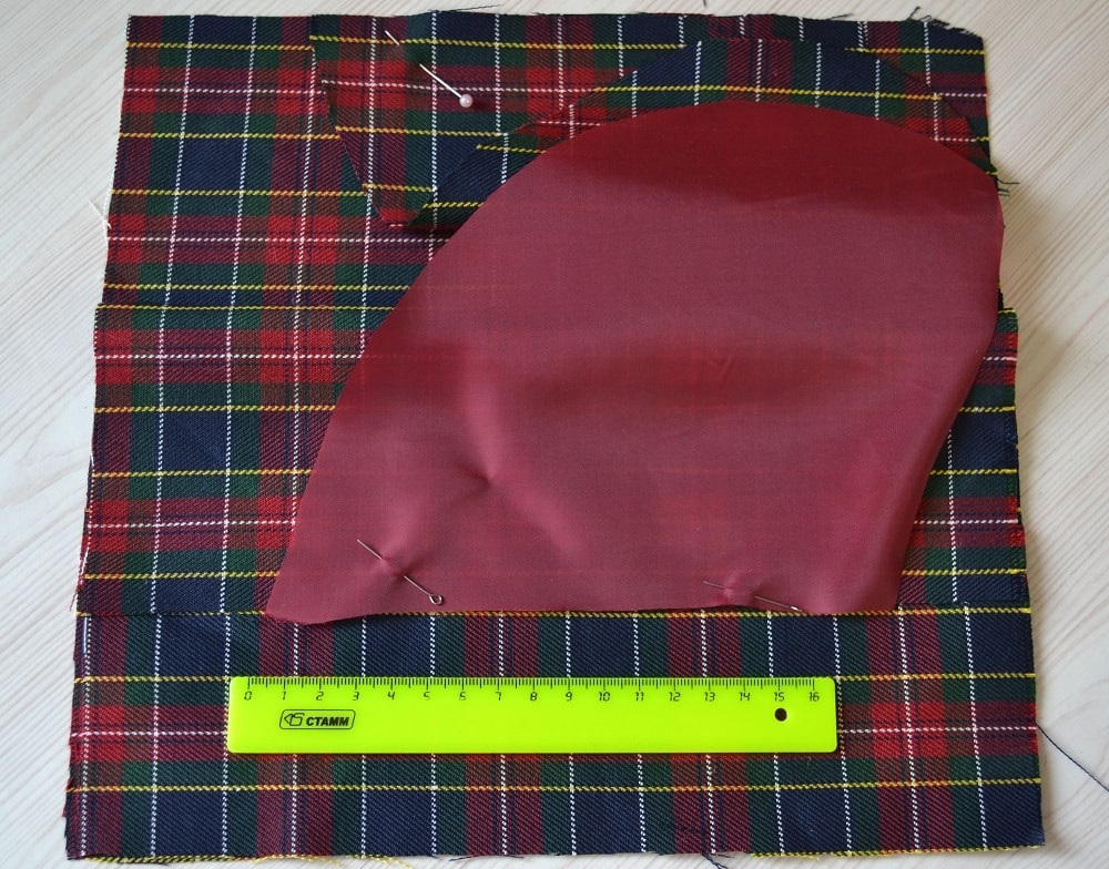 Pin both parts of pocket
