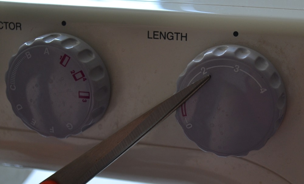 Select an average value of stitch length