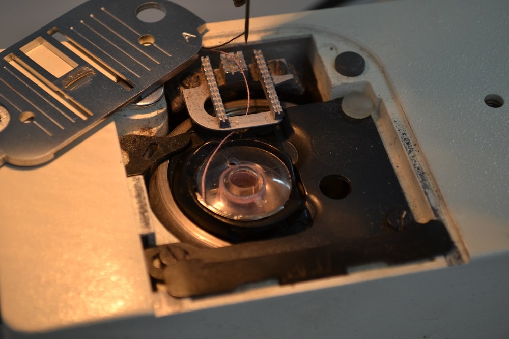 Top loading bobbin sewing machine