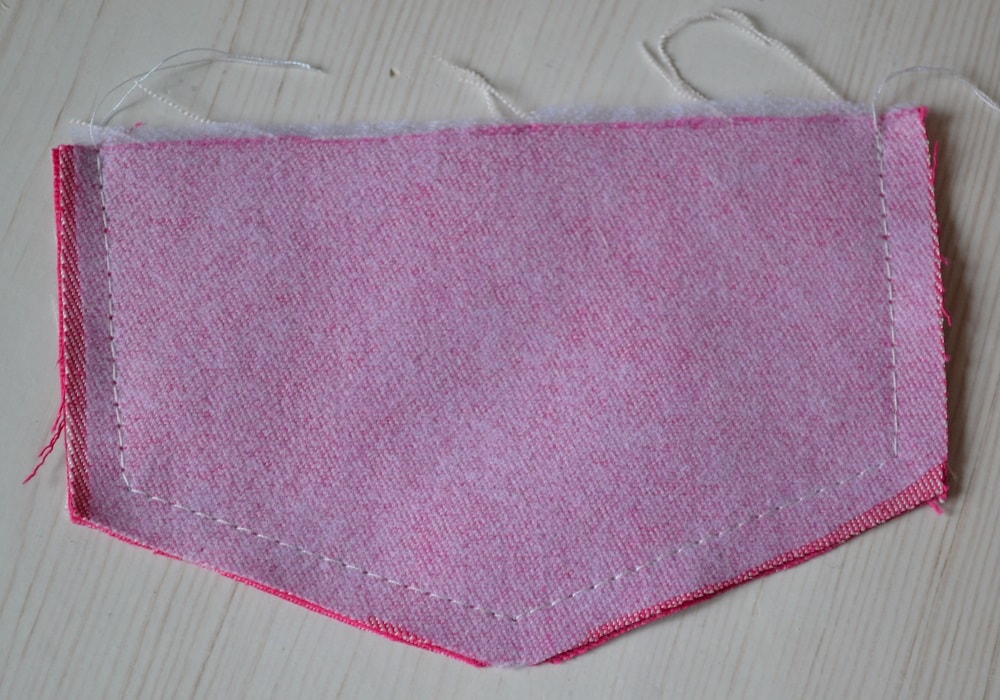 How to stitch both parts of flap together