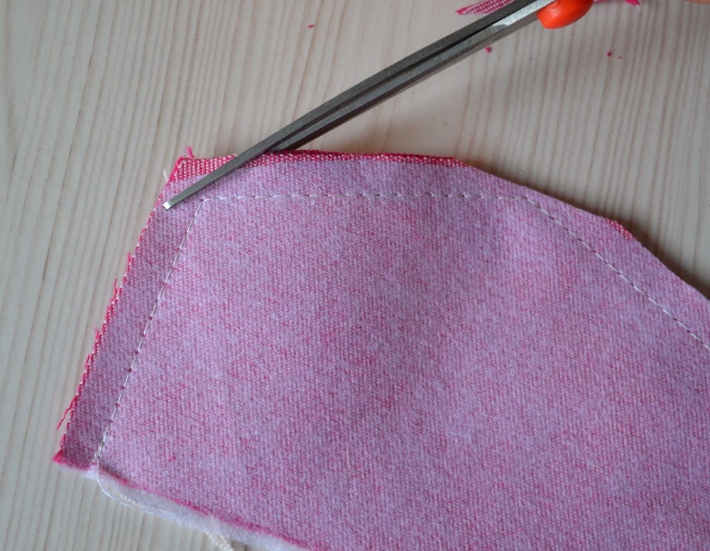 Trim all corners of pocket flat