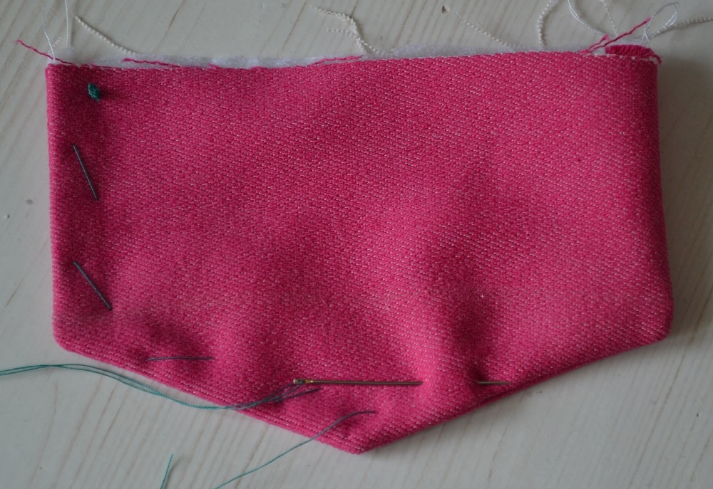 Baste along edge of the pocket flap