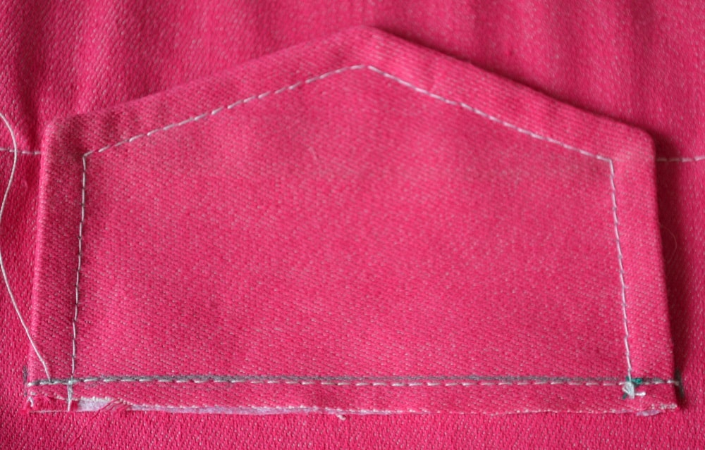 Stitch the flap along this line