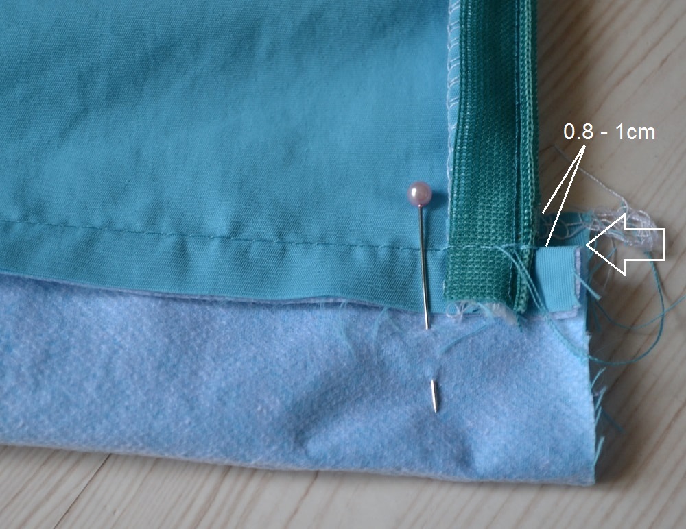 Fold the waistband in half