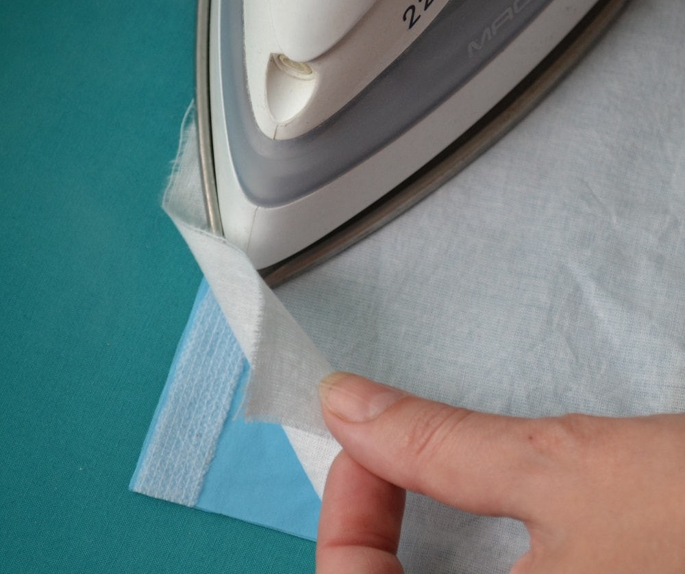 The ironing of the adhesive tape